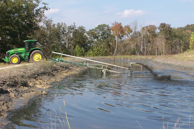 H&A Resource Management crew performing wastewater lagoon cleaning and solids removal (6)