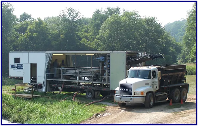 H&A Resource Management mobile dewatering belt press unit on site (3)