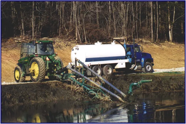 H&A Resource Management crew performing wastewater lagoon cleaning and solids removal (7)